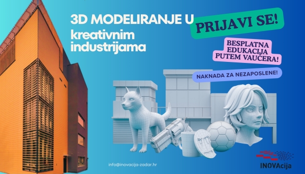 Edukacija „3D modeliranje u kreativnim industrijama“ u Centru za kreativne industrije počinje 24. studenoga 2025. – osigurajte svoje mjesto na vrijeme!
