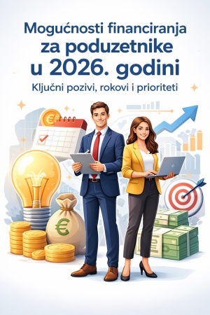 Mogućnosti financiranja za poduzetnike u 2026. godini: ključni pozivi, rokovi i prioriteti