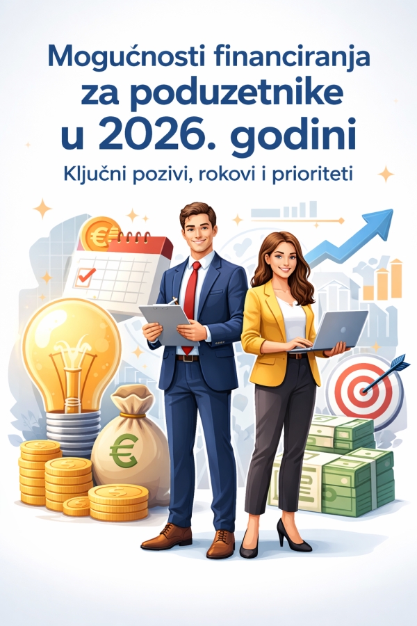 Mogućnosti financiranja za poduzetnike u 2026. godini: ključni pozivi, rokovi i prioriteti